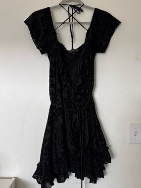 Dolls Kill Burnout Velvet Choker Dress